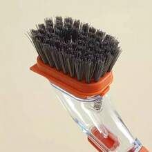 Press To Dispense Refillable Liquid Cleaning Brush Automatic Liquid Dishwashing Brush Dish Washing Scrubber With Soap Dispenser - Multicolor - View 2