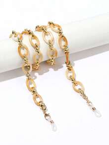 1条女士时尚手工亚克力拼接眼镜链，旅行必备时尚眼镜链，眼镜配件，海滩度假眼镜链，防丢眼镜链 - 彩色 - 查看 18