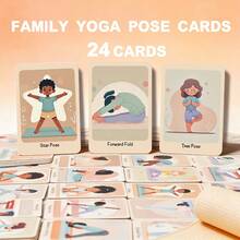 1Set Of 24pcs Women's Yoga Pose Pocket Hug Card, Suitable For Yoga Classes And Friends, Graduation, Weddings, Birthday Party Gifts - Multicolor - View 8