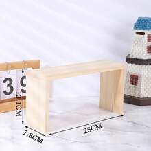 Elevadores rectangulares de madera para exhibición de joyas, elevadores de exhibición de madera, accesorios de escaparate, soporte de exhibición desmontable para manualidades - madera S - Ver 11