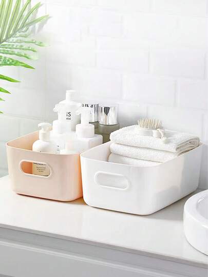 1/4/8pcs Desktop Storage Box, Makeup Organizer Box, Snack Storage Box, Kitchen Drawer Plastic Storage Container