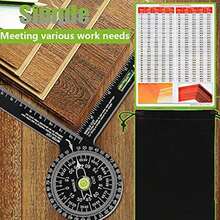 TLL  Miter Saw ProtractorAluminum Protractor Angle Finder With Level Gauge High Precision Laser Inside And Outside Miter Angle Finder For Angle Finder Carpenters Trim Work Plumbers And All Building TradesTLL2574 - View 6