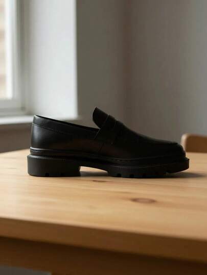 Sapato Social Masculino Casual Mocassim Costurado Piettro Trabalho Eventos Confortável