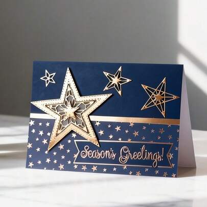 1pc Star Shaped Metal Cutting Die - Multipurpose DIY Craft Tool, For Scrapbooking, Albums, Cards And Home Decor - Ideal For Holiday Wishes And Crafts