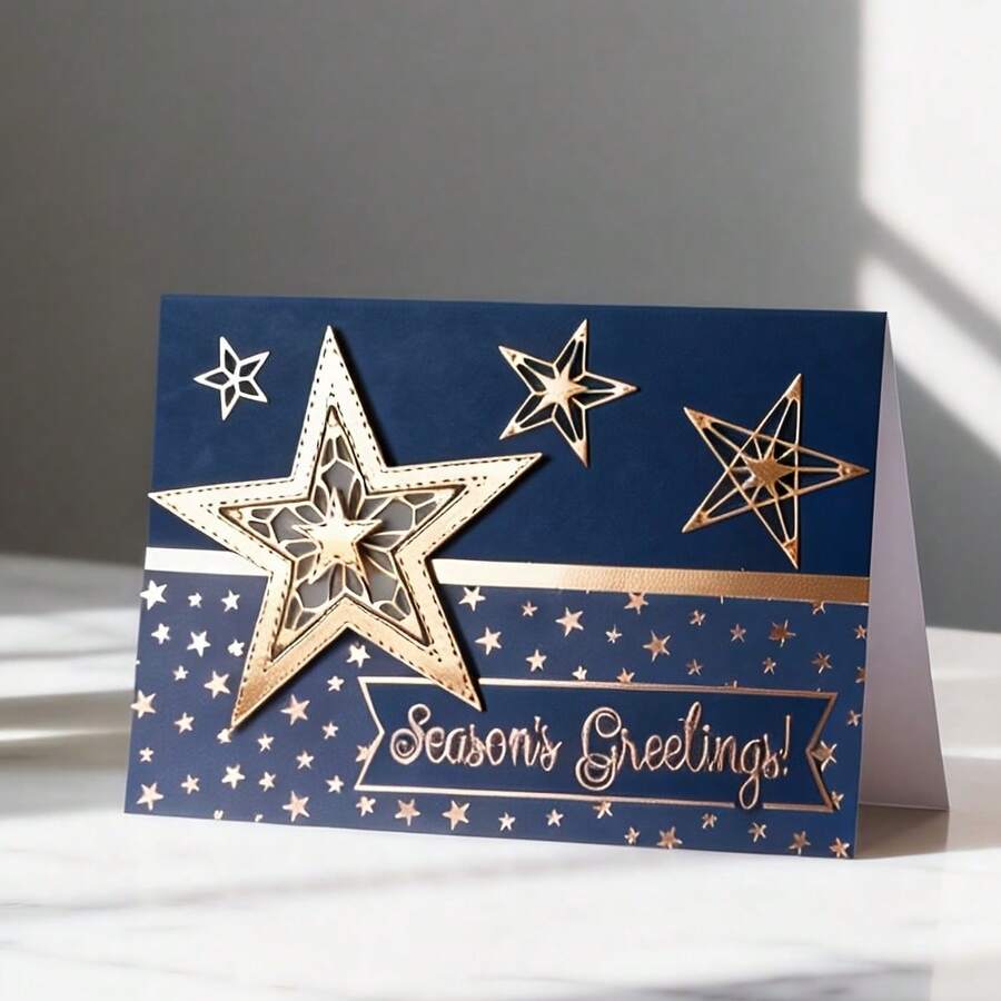 1pc Star Shaped Metal Cutting Die - Multipurpose DIY Craft Tool, For Scrapbooking, Albums, Cards And Home Decor - Ideal For Holiday Wishes And Crafts