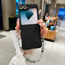 1pc Foldable Lace Side Buckle Phone Case With Lanyard & Wrist Strap, Portable Protective Cover Compatible With Samsung Galaxy Z Flip7, Z FE, Z Flip6, RAZR 50/50 Ultra, RAZR 60/60 Ultra - Multicolor - View 23