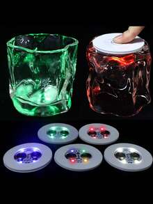 10pcs LED Coasters Lights, LED Sticker Lights, LED Bottle Lights, Cup Holder Lights, 7-Color RGB LED Bottle Lights, Suitable For Wine Bottles, Applicable For Nightclub, Club, Wedding, Bar, Party, Christmas, Halloween Decoration - Multicolor - View 11