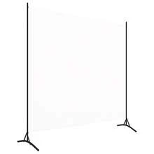 vidaXL Freestanding Room Divider, Partition, Screen, Changing Room, Privacy Screen, Spanish Wall, Room Divider, White, 175x180cm, Iron, Fabric - 白色 - 查看 2