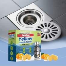 Pastillas Limpiadoras de Tuberías Jakehoe - 12 Unidades, Limpieza Profunda con Espuma, Elimina Residuos, Grasa y Cabello, Mantiene Desagües y Fosas Sépticas, Aroma a Naranja, Ideal para Cocina y Baño, Hogar - De Estado sólido - Ver 6