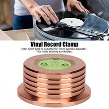 Zyyini Estabilizador de Peso Récord LP de Aluminio con Nivelación de Burbujas Estabiliza la Velocidad de Rotación Mantiene el Nivel del Tocadiscos para Tocadiscos de 50Hz Oro Rosa - Oro rosa - Ver 3