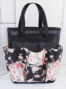 Large Capacity Floral Pattern Toiletry Organizer Bag, Foldable Design For Easy Storage And Space Saving - Multicolor - View 20