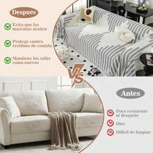 sofás y sofásFunda de Sofá Chenille de Doble Cara - Fundas para Sillones Washable Anti-Slip Multifuncional Sofa Cover para Mascotas Cubre Sala All Seasons Gris 180 * 130 CM - Gris - Ver 3