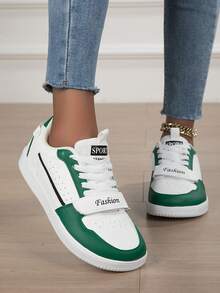 女士宽头鞋，女士简约宽头运动鞋，轻便防滑宽头运动鞋，时尚百搭宽头平底鞋，适合宽脚青少年的休闲运动鞋，男女通用零落差宽头休闲鞋，为您的双脚提供舒适的空间。 - 白綠 - 查看 9