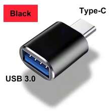 黑色 USB-C 转 USB 3.0 OTG 适配器 1 个装 通用黑银双色 USB3.0 OTG 适配器 即插即用 稳定插入 迷你便携式 Type-C 转 USB 转换器 兼容苹果设备 可用于 U 盘、键盘、鼠标、硬盘 提升办公娱乐体验 周年纪念礼物 - 彩色 - 查看 8