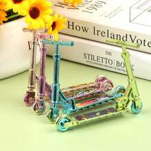 patinete de dedo para niños, juguete educativo, bicicleta, monopatín, diapasón VBDL - Azul - Ver 2