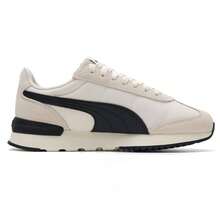 Zapatos deportivos casuales, cómodos y retro de nailon Puma R78 unisex, para uso diario, viajes y ocio, 399250-01 - Blanco roto-negro - Ver 2