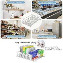 1set/4pcs Beverage Dispenser, Refrigerator Bottle & Can Storage Box With Upgraded Double-Deck Shelves And Positioning Clips, Kitchen Organizer, Wardrobe Storage, Desktop Organizer - Multicolor - View 8