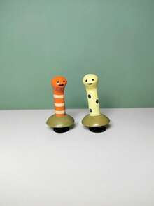 2pcs Cartoon Ocean Animal Series Spotted Moray Eel & Striped Moray Eel Shoe Charms, Suitable For Hollow Out Clogs, Beach Sandals - Multicolor - View 5