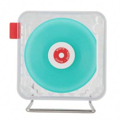 Zunate Altavoz Retro de Ruido Tocadiscos Portátil para Ayudar a Dormir con Luz Ajustable y Mini Altavoz de Escritorio Vintage