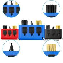 10件套三合一可伸缩多功能高尔夫球杆清洁工具套装，包含杆头凹槽磨削器和便携式高尔夫球杆刷清洁器 - 彩色 - 查看 5