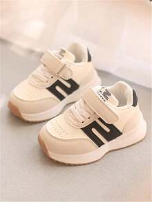 1 par de zapatos deportivos para bebés y niños pequeños, unisex, con suela de PU suave y antideslizante, adecuados para uso diario y actividades al aire libre en primavera/otoño - Negro - Ver 5