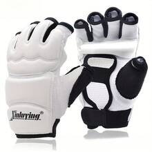 MMA Boxing Gloves, Unisex Fighting Gloves For Martial Arts, Kickboxing, Muay Thai - White - View 10