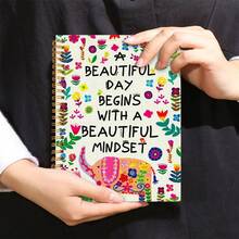 1pc Notebook With Simple Icon Patterns, Perfect Gift For Friends, Writing Notebook, Diary, Office Supplies, Birthday & Christmas Gift, 13.97x21.08cm, 50 Pages - Rectangle - View 4