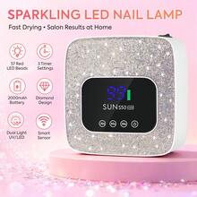 SUN S50 UV LED Nail Dryer Rechargeable 57 LED Lamp Beads Nail Lamp Professional Curing Of All Gel Nail Polish Curing Lamp Tools - White - View 3