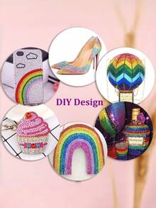 Bộ đá giả kim cương nhựa DIY nhiều màu sắc, thích hợp để trang trí, đá giả kim cương đáy phẳng nhiều màu 3mm, thích hợp cho tranh đính kim cương và nghệ thuật làm móng. - Nhiều màu - Xem 4