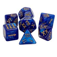 Juego de 7 dados poliédricos de fantasía, adecuado para juegos de fiesta, juegos de mesa, juegos de rol - color - Ver 12