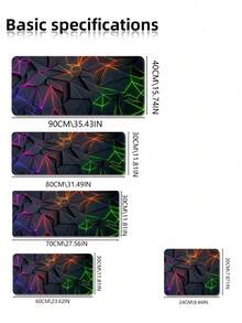 1个大型几何霓虹发光桌面垫 - 耐用软塑料游戏办公垫，带防滑橡胶底座，光滑表面鼠标垫，适用于PC/笔记本电脑，明亮多彩的设计适合游戏玩家，大型桌面鼠标垫，工作站升级，时尚工作空间配件，笔记本电脑配件，高品质材料，科技爱好者，炫酷鼠标垫，超大桌面垫，可爱桌面配件，可爱桌面垫，桌面垫，方形鼠标垫等等。 - 查看 10
