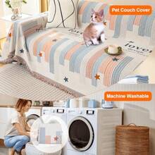 sofás y sofásGugxiom Fundas de sofá Estilo Bohemio Funda de Sofá Reversible de Chenilla Cubre Sala en L para sofá de 3 plazas 2 plazas y 1 Plaza Caqui 180 * 130cm - Caqui - Ver 2