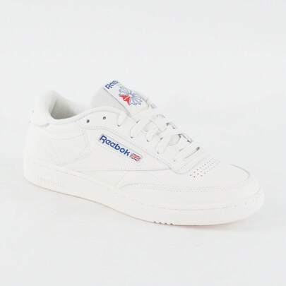  Mens Reebok Club C 85 HP4321 Off White Leather Casual Lace Up Sports Trainers