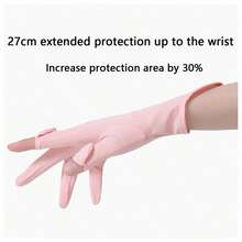 1pc Women's Thin Sunscreen Gloves, Lightweight Breathable Fingerless Driving Cycling Outdoor Touchscreen Gloves, Icy Cool Sensation, Ideal Gift - Multicolor - View 4