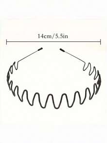 1-5pcs Minimalist Metal Wavy Hair Hoop, Facial Cleansing Headband, Wavy Hair Clip, Unisex Hair Accessory, Suitable For Men And Women - Wave Headband - View 6
