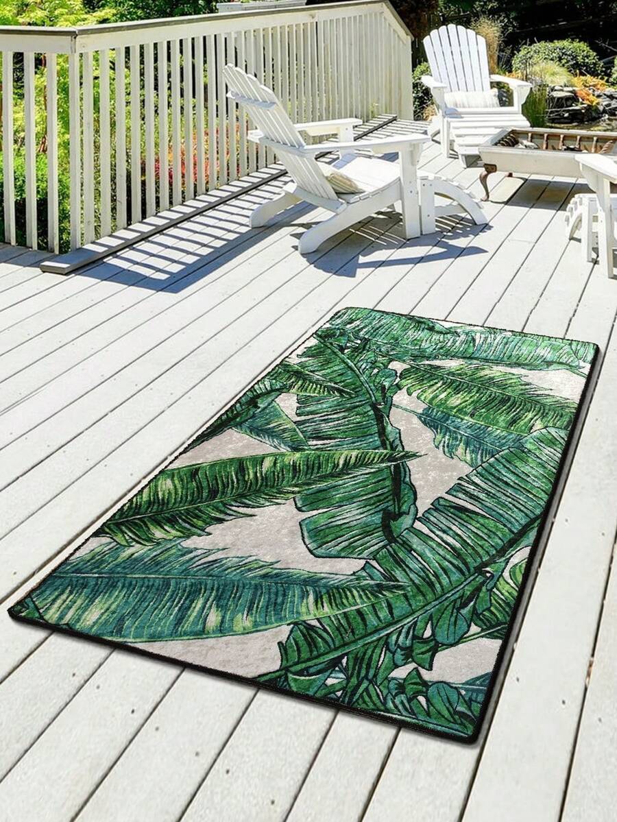 Premium Turkish Made Floral Digital Print Area Rug - Non-Slip Washable Large Flower Pattern Carpet For Living Room Bedroom & Kitchen Rug 80x200 Cm, 80x300 Cm,100x200 Cm, 120x180 Cm - Mint Green - View 1