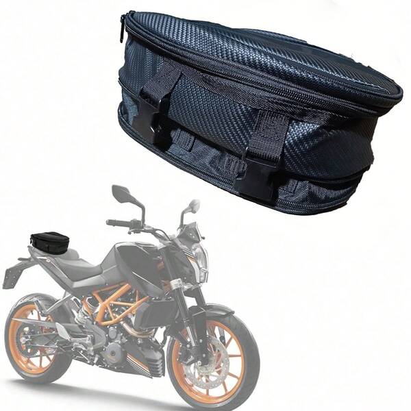 Expandable Motorcycle Rear Bag, Luggage Seat Bag, Motorcycle Saddle Bag, Multifunctional PU Leather Bicycle Backpack