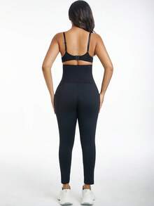 孕妇可调节托腹保暖黑色裤子 - 黑色 - 查看 5