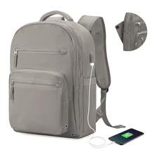 Vacuum Compression Laptop Backpack With USB Port, Fits 14-15.6 Notebook, Water Resistant, Airline Approved, Backpack For School, Work, Outdoor - Multicolor - View 17