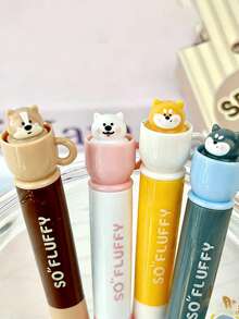 2/4支装旋转小狗造型圆珠笔，可爱动物设计，适用于书写、办公和学习用品 - 小狗轉轉筆 - 查看 6