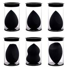 Black Makeup Sponge Egg, Black Water Drop Shaped Stamp Makeup Sponge Puff - Makeup Sponge Puff - View 2