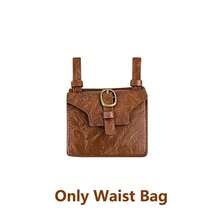 1/2pcs Medieval Waist Bag/Belt Pouch&Belt Set, PU Leather Purse Viking Belt Pouch, Fantasy Wizard Pirate Cosplay Costume, Medieval Role-Playing Accessory - Brown - View 7