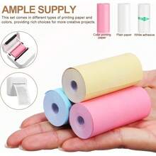 Mini Thermal Printer Paper 3/5/13 Rolls 57 X 25 Mm Printable Sticker Paper For Pocket Printer Office And Home Use - View 4