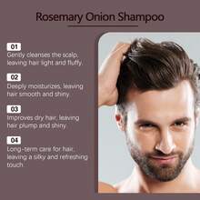 2-Pack Anti-Hair Loss Shampoo With Biotin Rosemary Onion Extract, Strengthens Hair, Reduces Breakage & Boosts Volume, For All Hair Types, 100ml Each - 2PCS - 查看 10