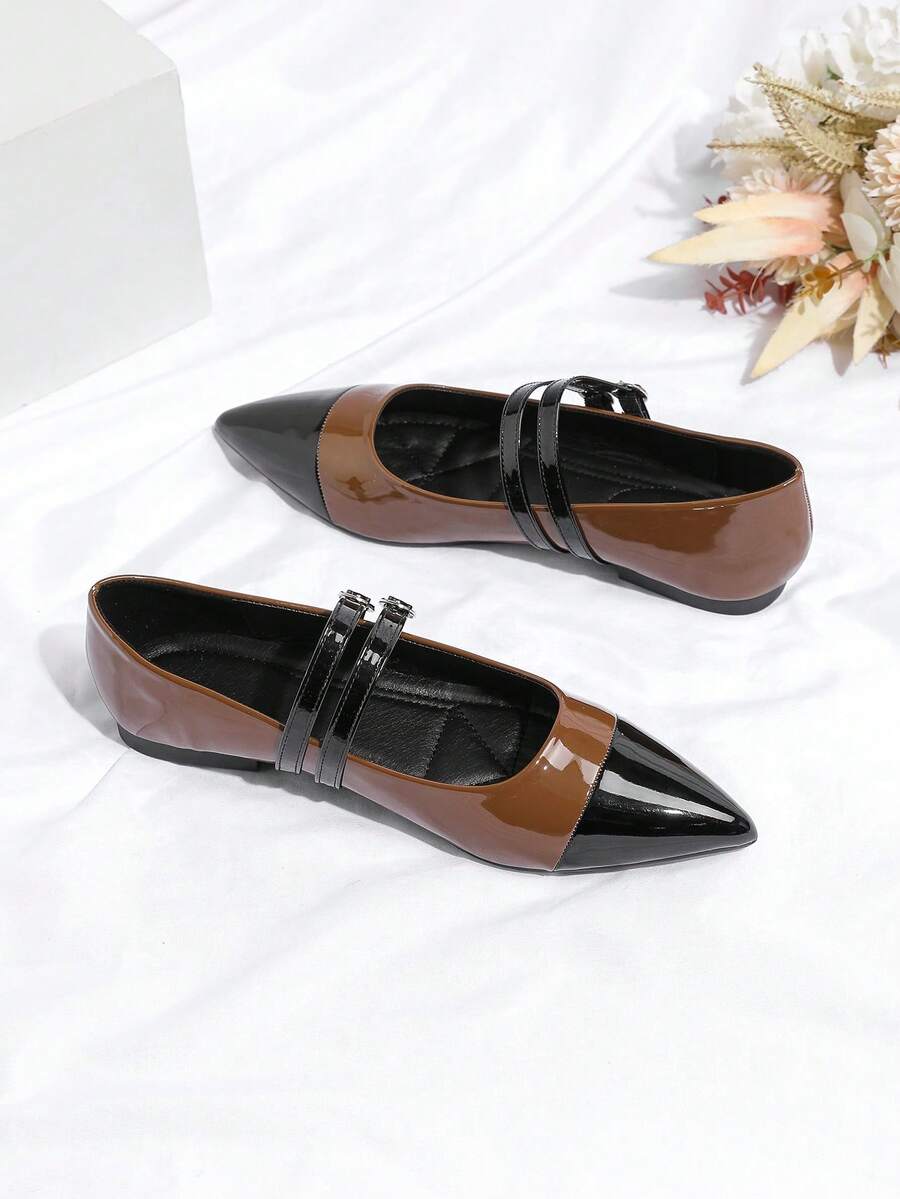 Zapatos planos para mujer, zapatos casuales versátiles minimalistas y cómodos para fiesta - Marrón - Ver 1