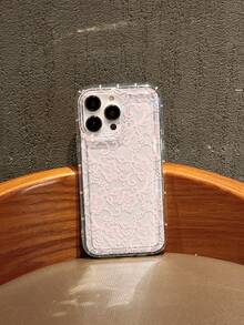 1pc Romantic Lace Pattern UV Printed Airbag Phone Case, Compatible With Iphone 17-11 Pro Pro Max Plus And Series, Gift For All Occasions - Multicolor - View 5