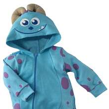 Disney Lightweight Cotton Romper With Hat For Baby - 淺藍色 - 查看 3