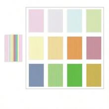 Rainbow Gradient & Stripe Memo Pad Set, Aesthetic Lined Notebook For Journaling, Study & Planner Organization - one-size - View 12