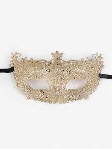 Mặt nạ ren che nửa mặt hình cáo lấp lánh, thích hợp cho tiệc Halloween, lễ hội hóa trang, mặt nạ nhựa hình cáo rỗng màu vàng che nửa mặt, mặt nạ hóa trang vui nhộn, mặt nạ lễ hội Venice, mặt nạ dự tiệc thích hợp cho các lễ kỷ niệm và trang trí Giáng sinh. - Mặt nạ ren - Xem 4