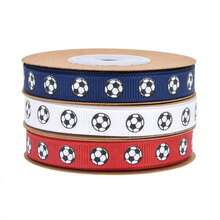 1 Roll 10 Yards Energetic Boy Football Ribbon, Streamer, Graduation Gift Tie, Gift Wrapping Curling Ribbon. A Great Helper For Graduation Season Gifts - View 8